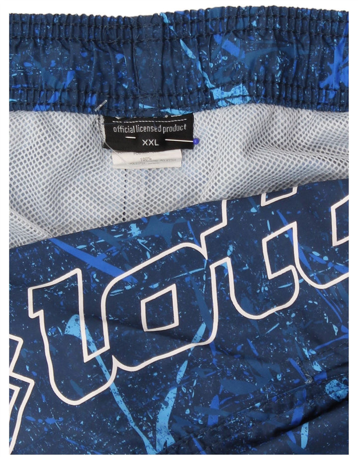 Lotto Mens Graphic Swimming Shorts 2XL Navy Blue Geometric Polyester