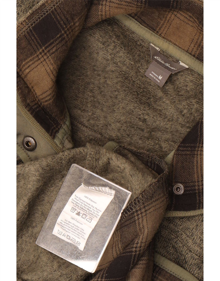 Eddie Bauer Womens Tracksuit Top Jacket UK 14 Medium Khaki Flecked
