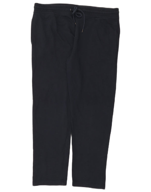 Calça de treino feminina Marks & Spencer Reino Unido 16 grande algodão azul marinho