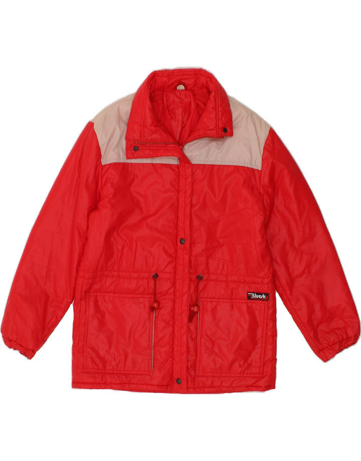 VINTAGE Womens Windbreaker Jacket IT 46 Large Red Colourblock Polyamide Vintage Vintage and Second-Hand Vintage from Messina Hembry 