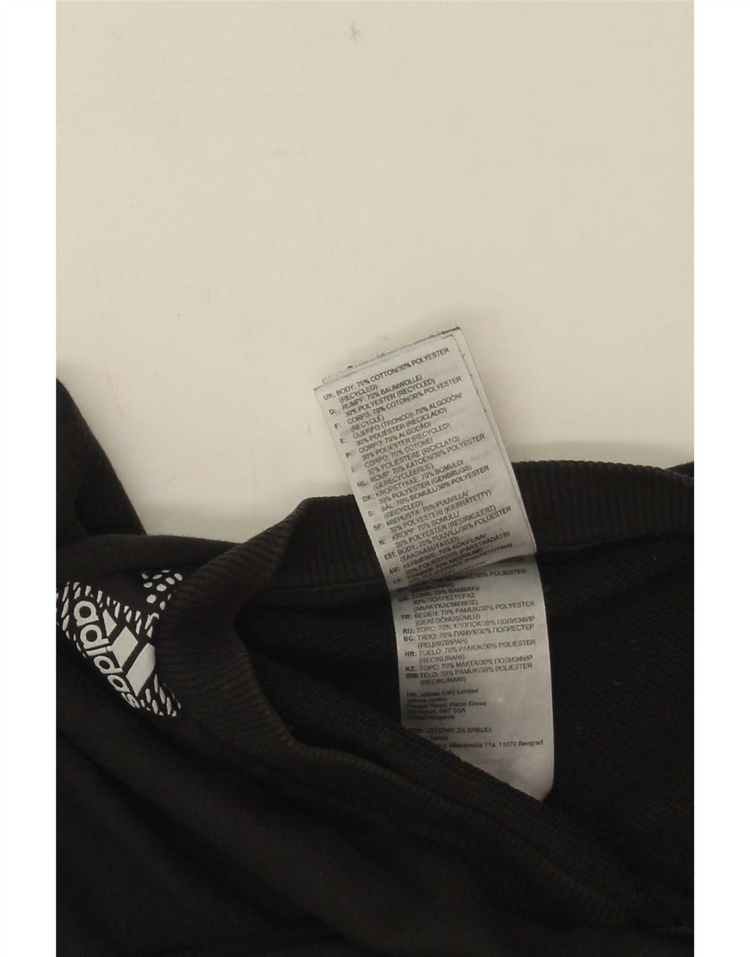 Adidas Grafisk Sweatshirt Jumper Medium Sort Bomuld