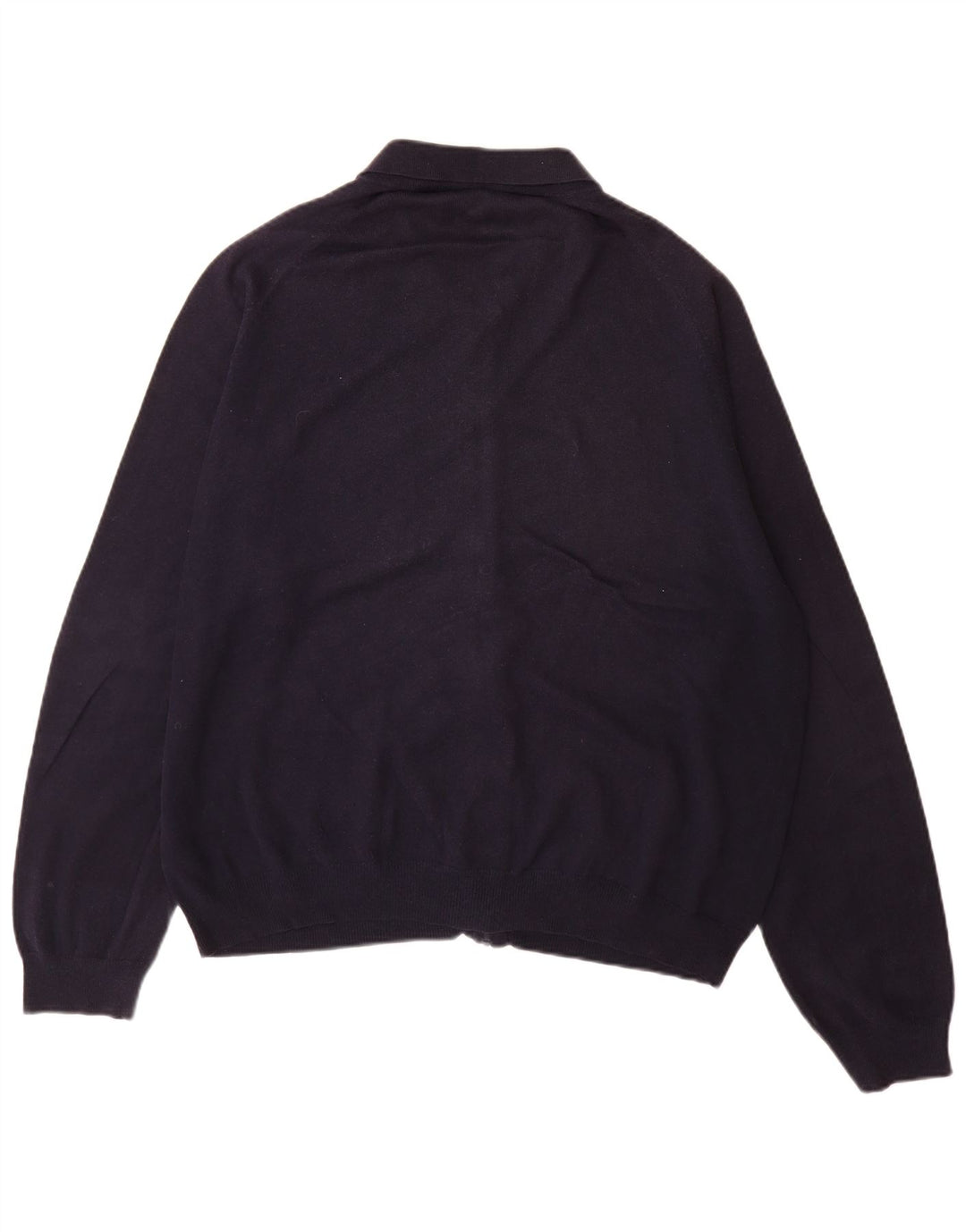 Marks & Spencer Mens Cardigan Sweater XL Navy Blue Cotton