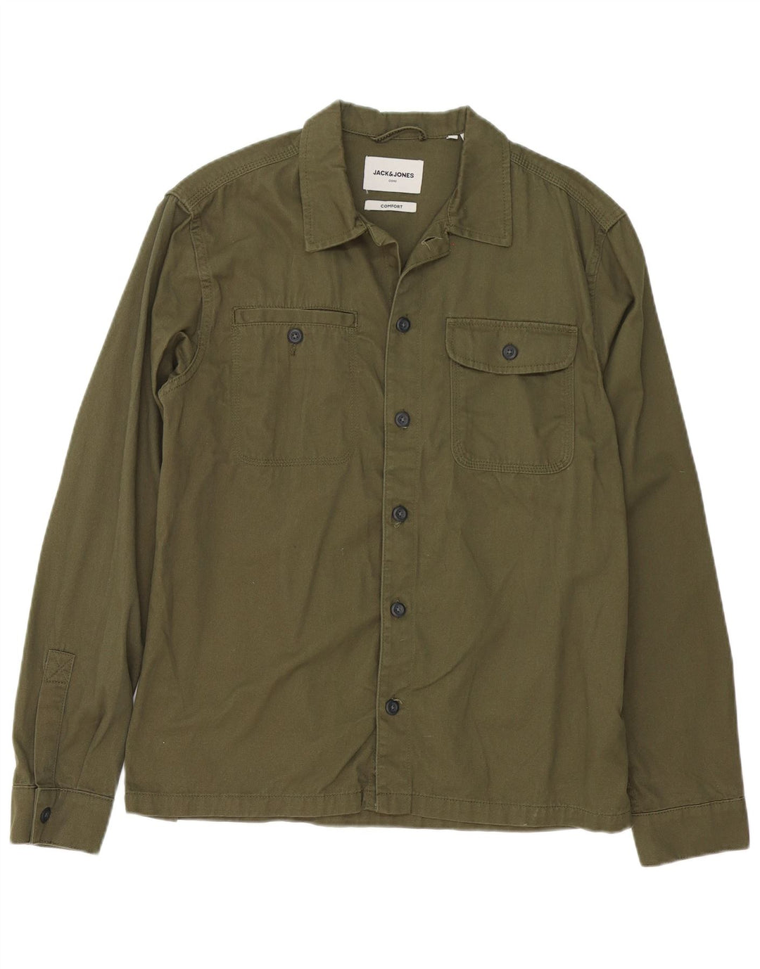 Jack & Jones Chemise Homme Large Kaki Coton
