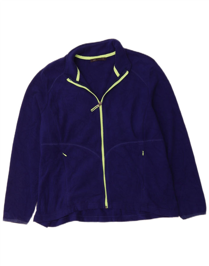 Marks & Spencer Womens Fleece Jacket UK 20 2XL Purple Polyester
