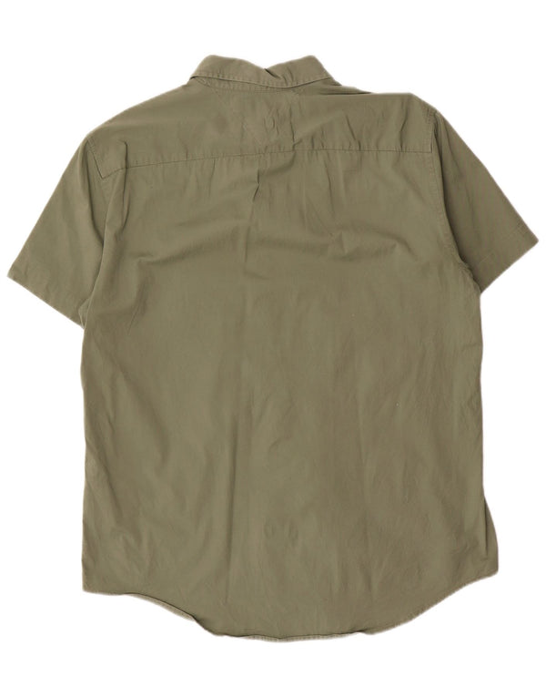 Tommy Hilfiger Chemise slim à manches courtes pour hommes en coton vert grand
