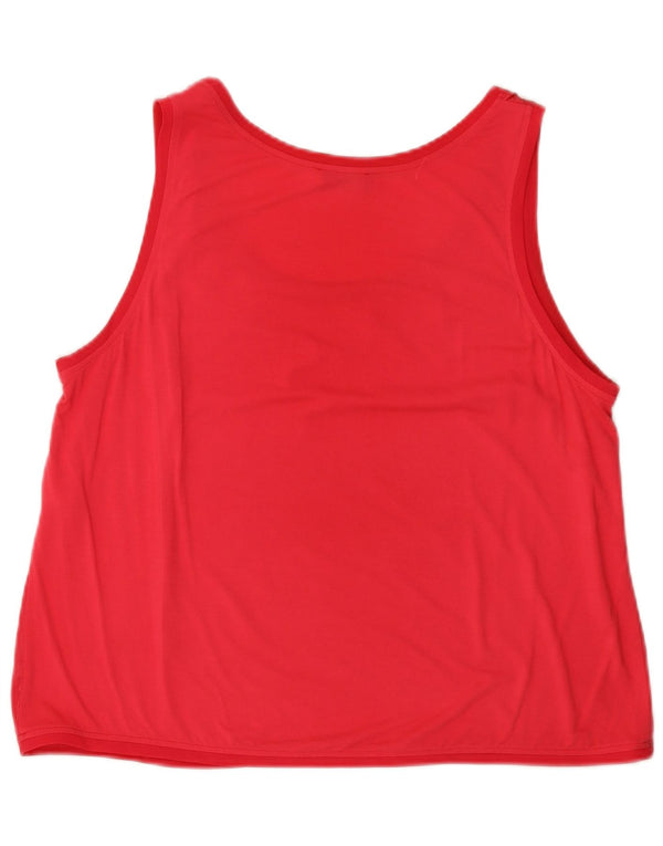 MINT VELVET Top sin mangas para mujer UK 44 Seda rosa grande