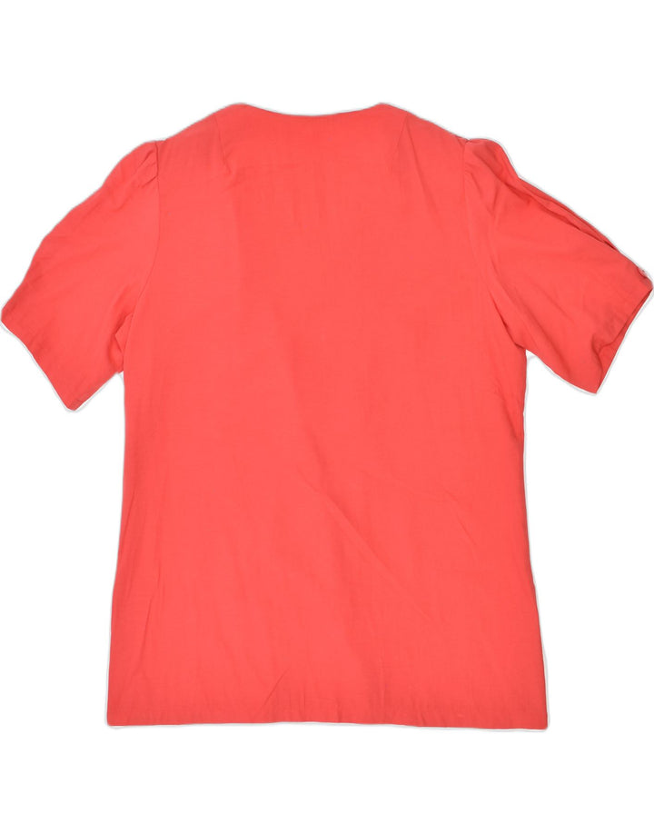 VINTAGE Womens Short Sleeve Double Breasted Shirt Blouse EU 42 Large Red | Vintage | Thrift | Second-Hand | Used Clothing | Messina Hembry 