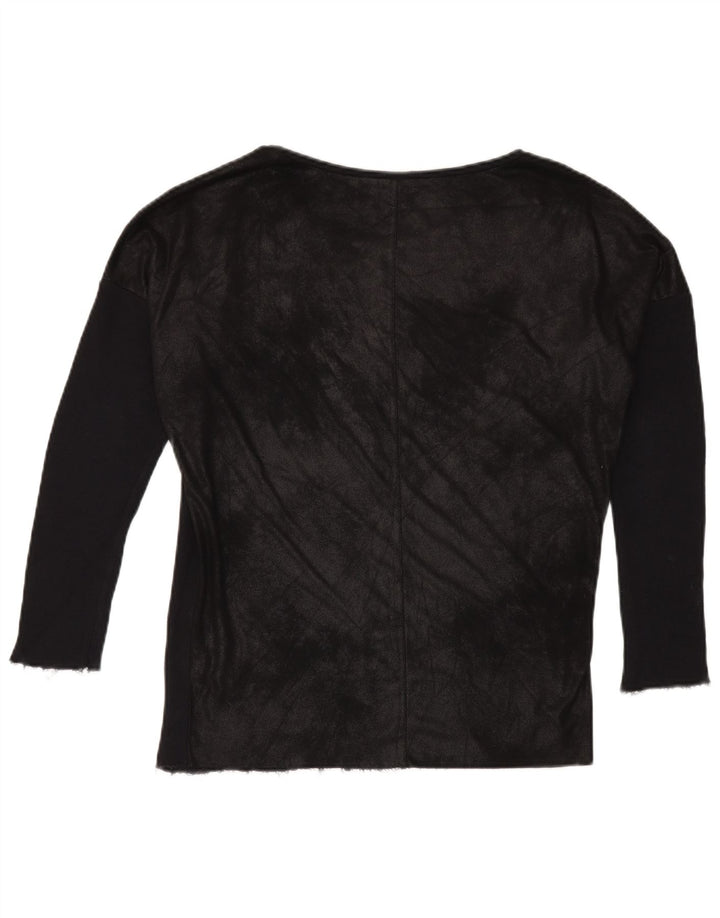 Guess Damen Übergroßes Top Langarm UK 10 Small Schwarz