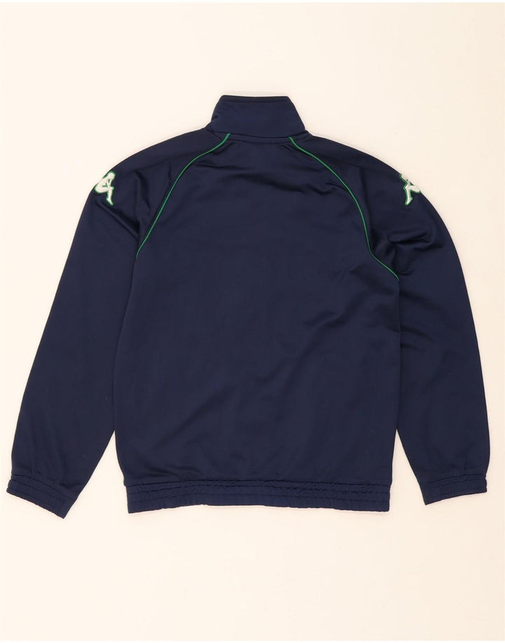 KAPPA Boys Graphic Tracksuit Top Jacket 9-10 Years Navy Blue Colourblock Vintage Kappa and Second-Hand Kappa from Messina Hembry 