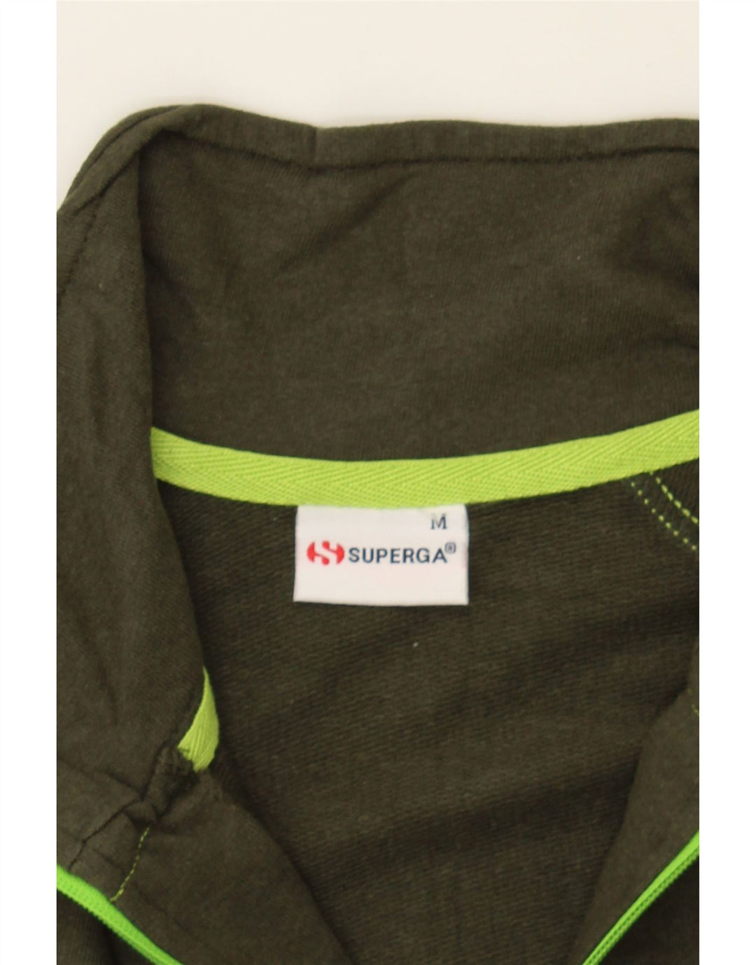 SUPERGA Mens Tracksuit Top Jacket Medium Khaki Cotton Vintage Superga and Second-Hand Superga from Messina Hembry 
