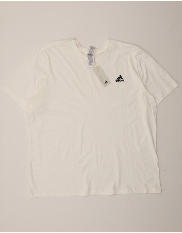 T-shirt da uomo Adidas Top 2XL cotone bianco