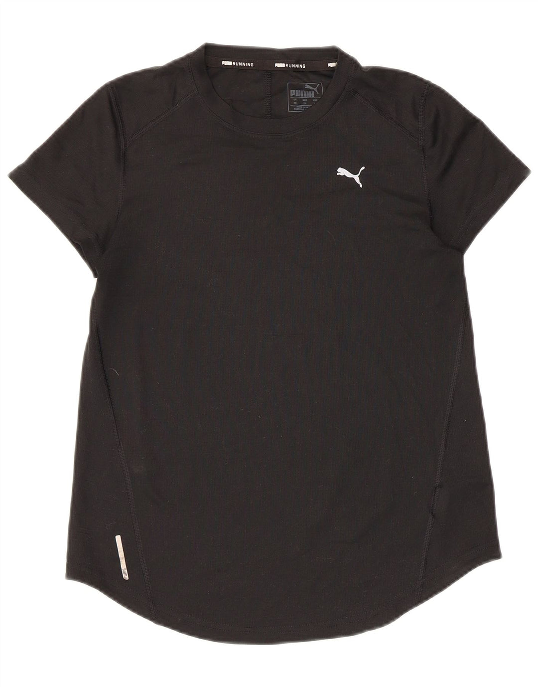 PUMA Womens T-Shirt Top UK 6 XS Black Polyester
