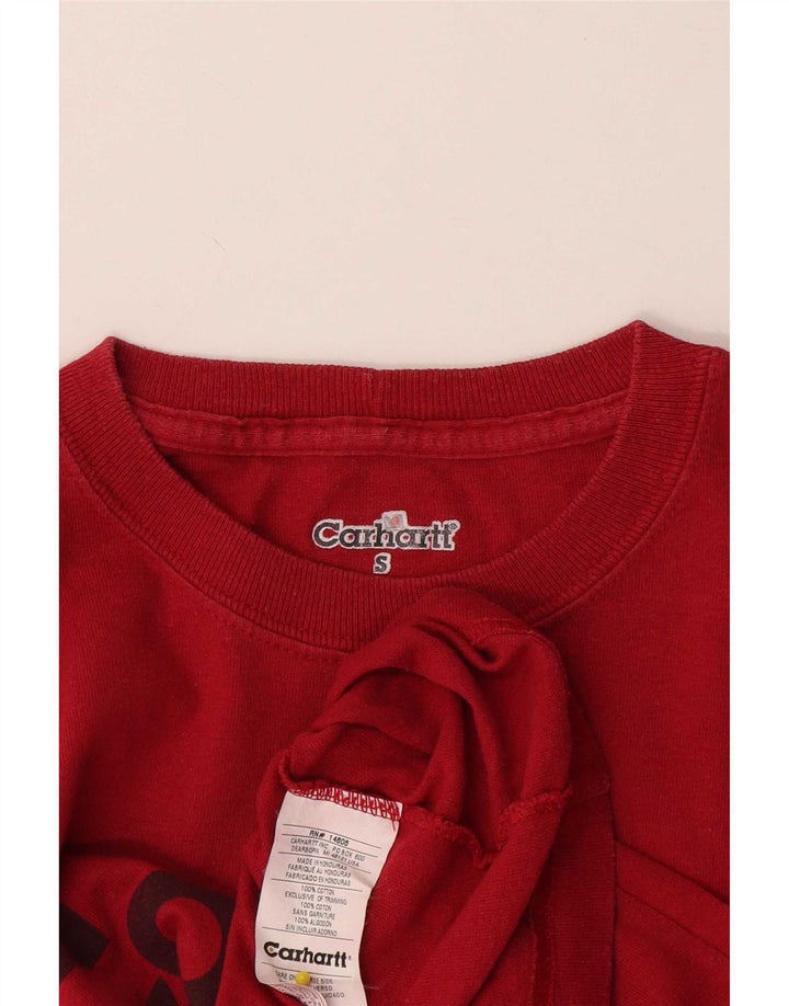 Carhartt Mens Graphic T-Shirt Top Small Red Cotton