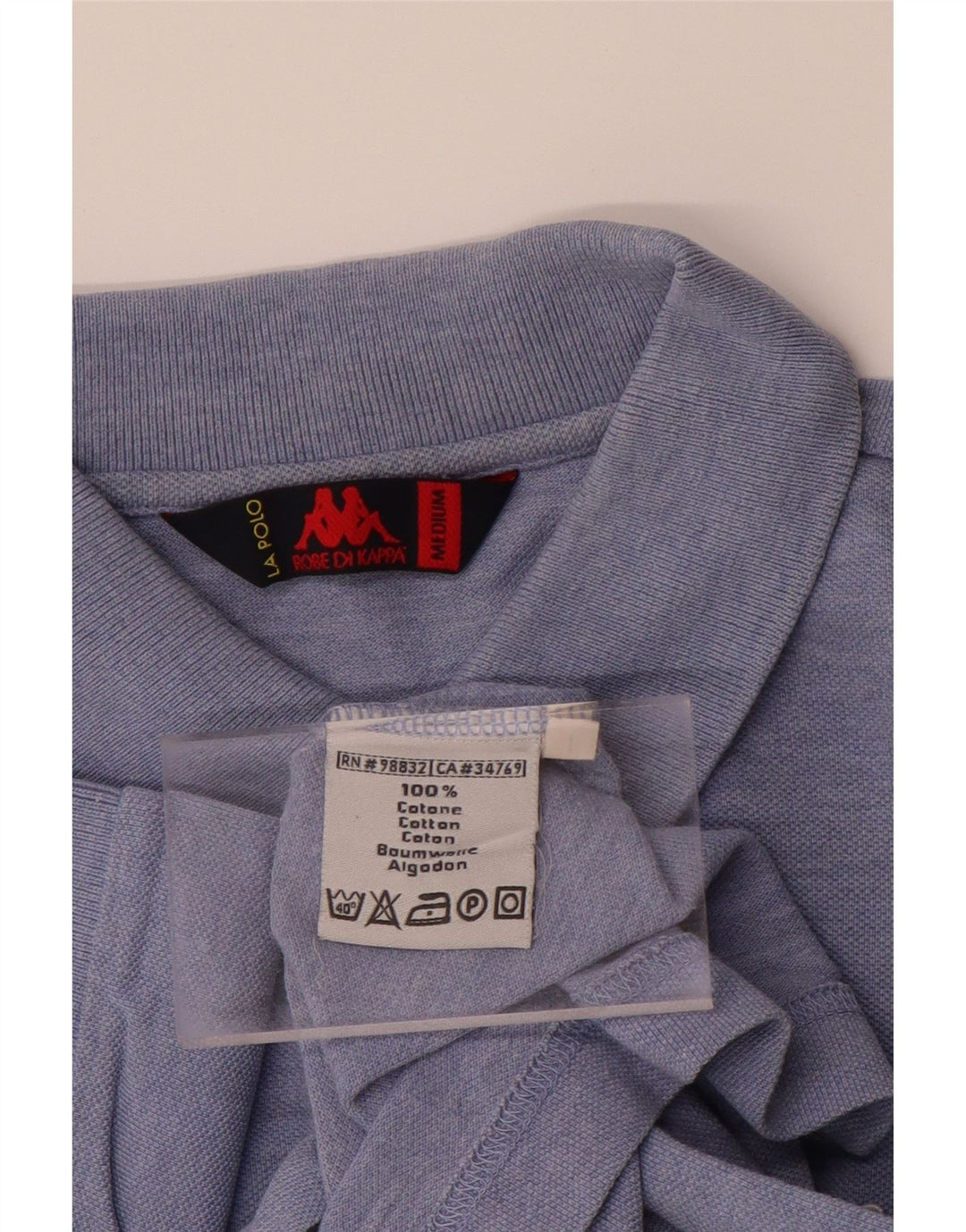 KAPPA Mens Polo Shirt Medium Blue Cotton Vintage Kappa and Second-Hand Kappa from Messina Hembry 