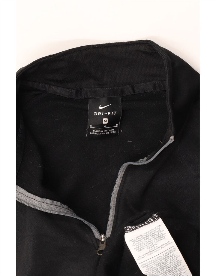 Nike Mens Dri Fit Graphic Sweatshirt Jumper Medium Black Colourblock
