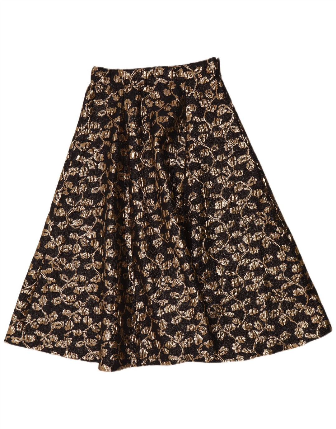 Vintage Womens A-Line Skirt W30 Medium Black Floral