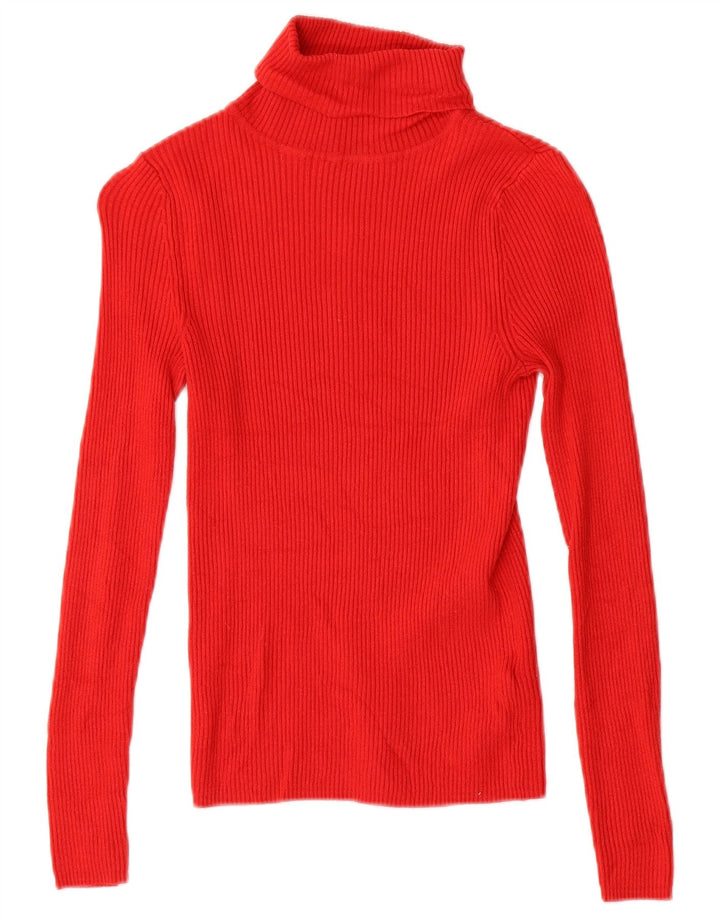 Marks & Spencer Top para mujer de manga larga UK 8 Small Viscosa roja