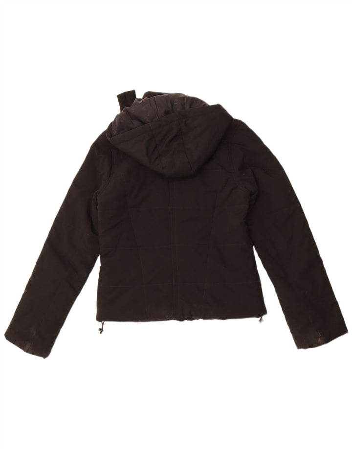 Adidas Damen-Jacke mit Kapuze, gepolstert, UK 8, Größe S, Schwarz, Polyester