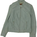 Conbipel Blouson Motard En Cuir Femme IT 44 Cuir Vert Moyen