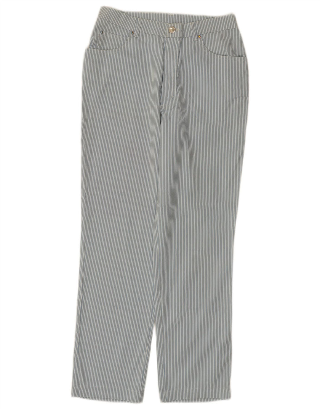 ST. GERMAIN Womens Straight Casual Trousers Medium W28 L27 Blue Striped