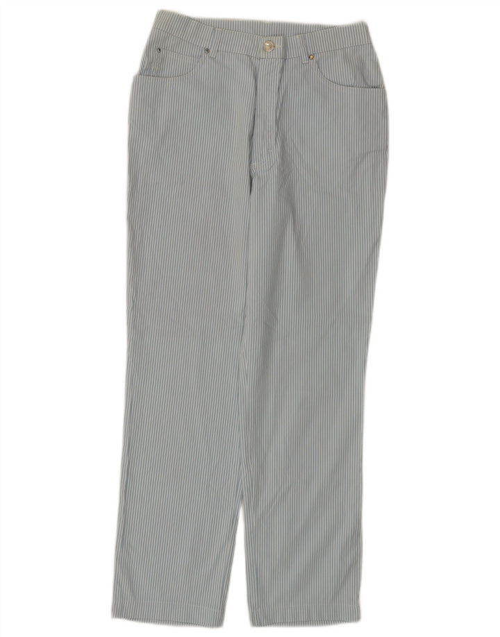 ST. GERMAIN Womens Straight Casual Trousers Medium W28 L27 Blue Striped