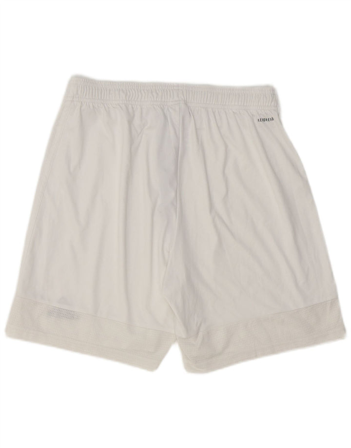 Adidas Mens Aeroready Sport Shorts Large White Polyester