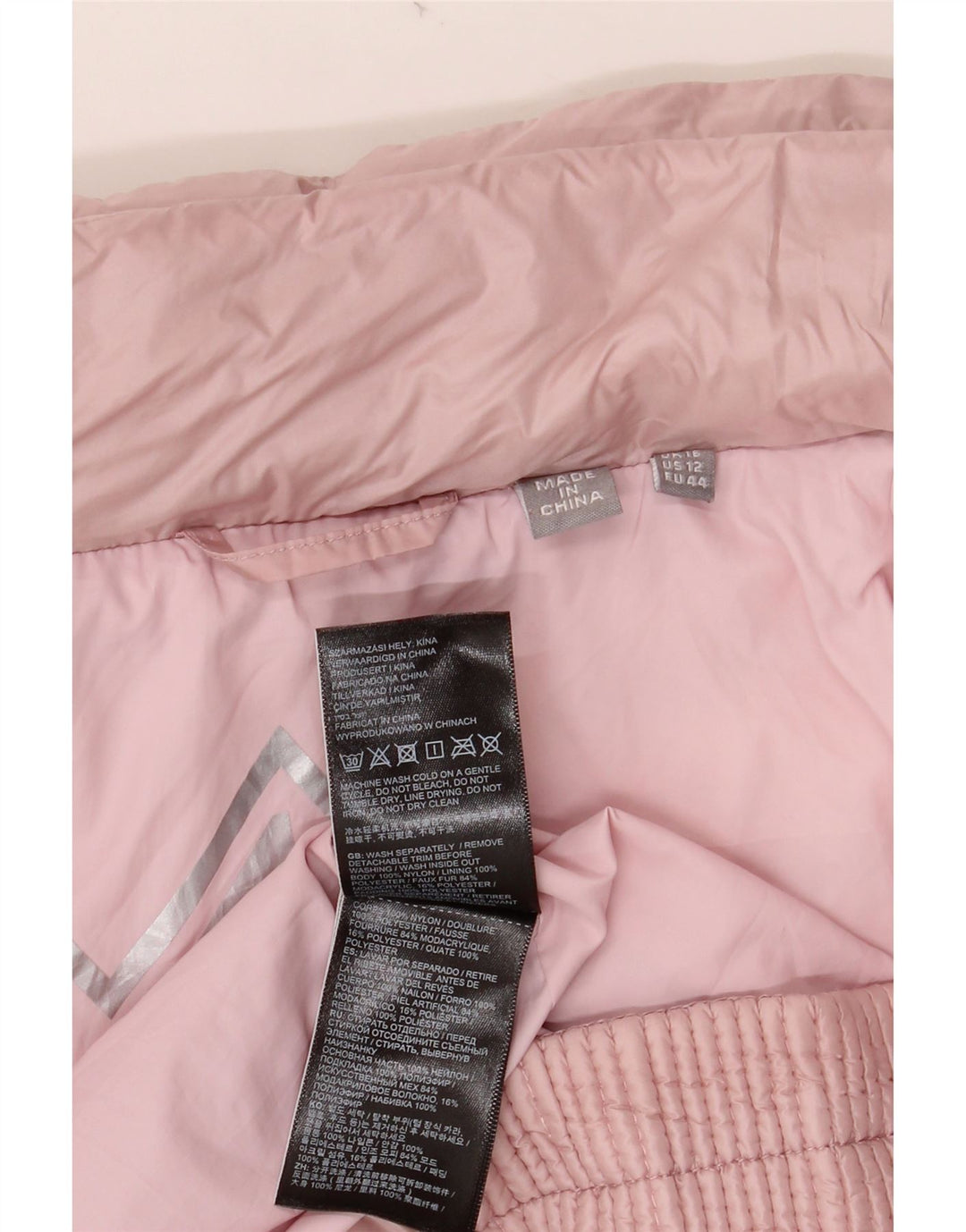 SUPERDRY Polstret Damejakke UK 16 Stor Pink Nylon