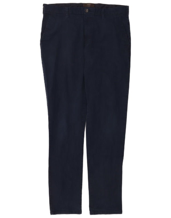 Мужские брюки-чиносы Marks & Spencer W34 L33 темно-синие, хлопок