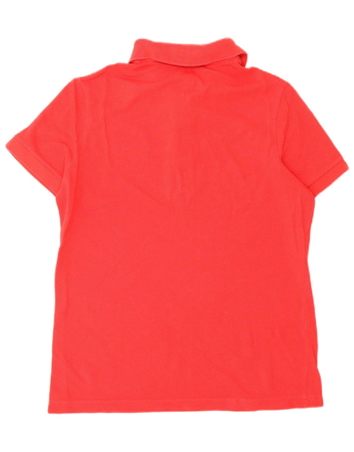 LACOSTE Womens Polo Shirt Size 38 Medium Red Cotton