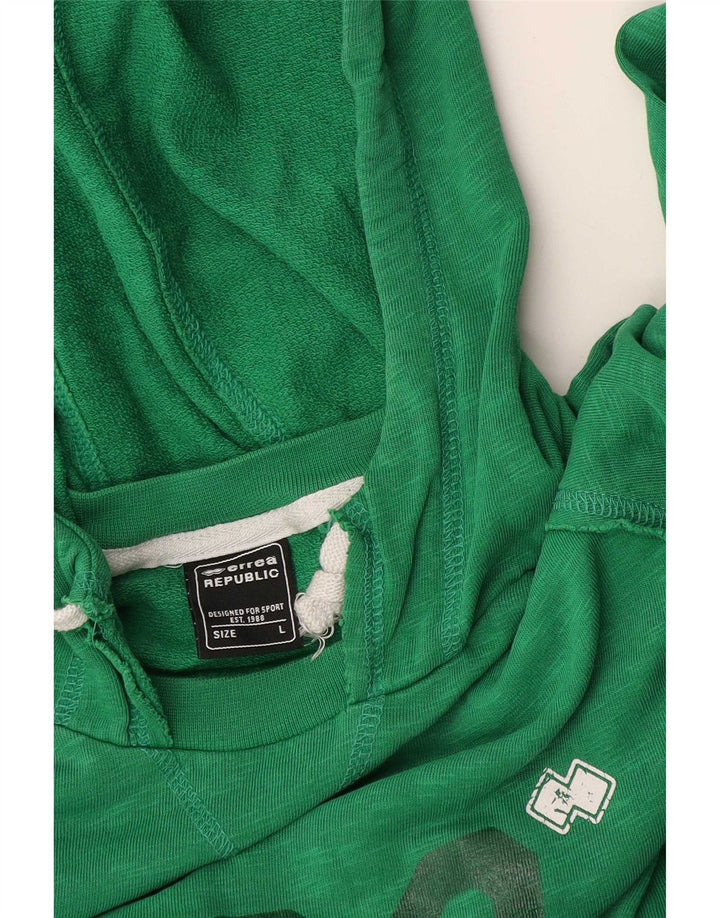 ERREA Mens Graphic Hoodie Jumper Large Green