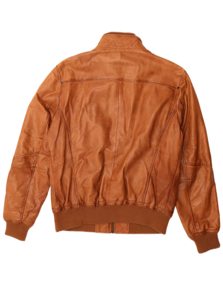 Conbipel Mens Leather Jacket IT 50 Large Brown Leather
