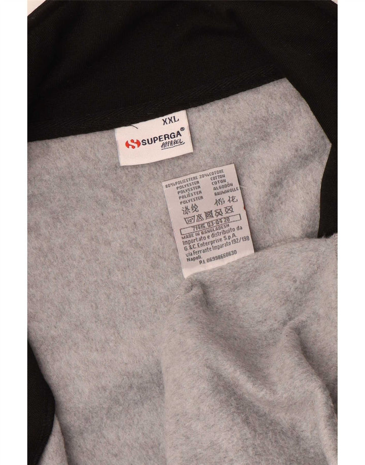Superga Veste de survêtement graphique pour homme 2XL Gris Colorblock Polyester