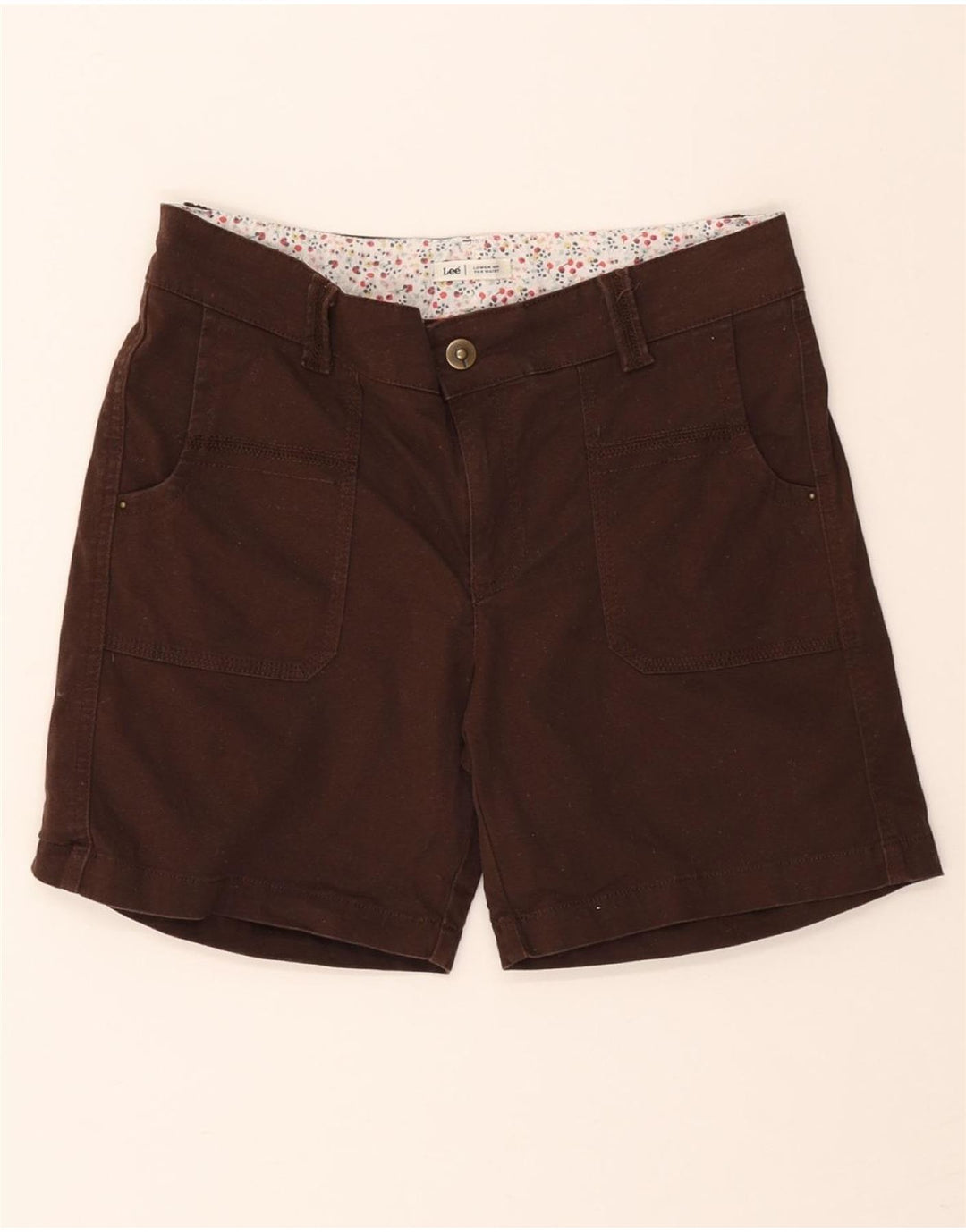 LEE Womens Casual Shorts US 10 Large W32 Brown Cotton Vintage Lee and Second-Hand Lee from Messina Hembry 