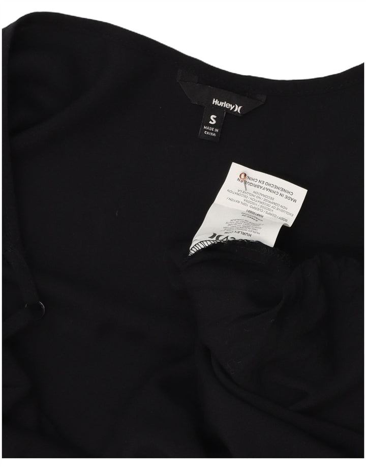 HARLEY Womens Cami Top UK 10 Small Black Rayon