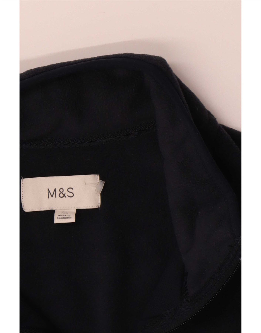 Marks & Spencer Herren Fleecejacke UK 42 XL Marineblau Polyester