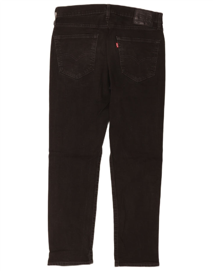 Levi's Mens 502 Tapered Jeans W33 L30 Black Cotton