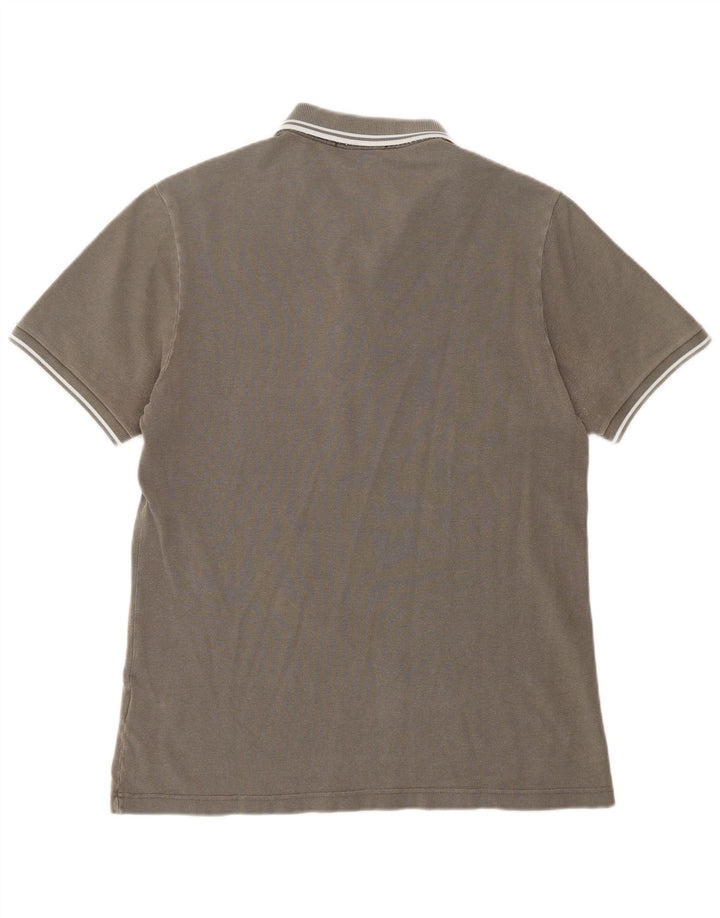 Camisa polo masculina Fred Perry algodão cinza médio