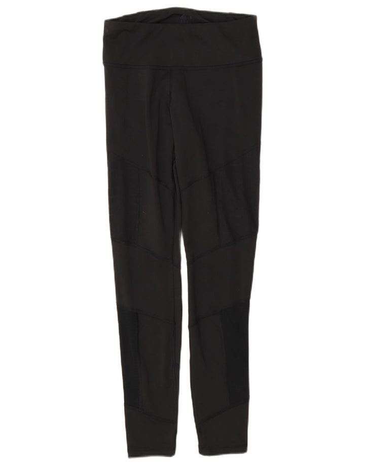 Reebok Womens Leggings UK 8/10 Small Black Polyester