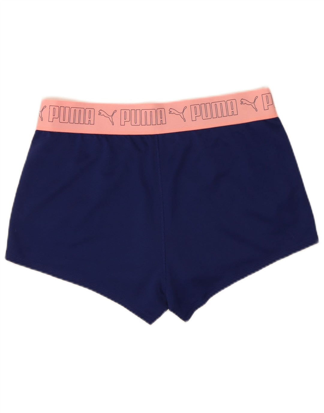 Puma Womens Graphic Sport Shorts Large Blue Colourblock Polyester