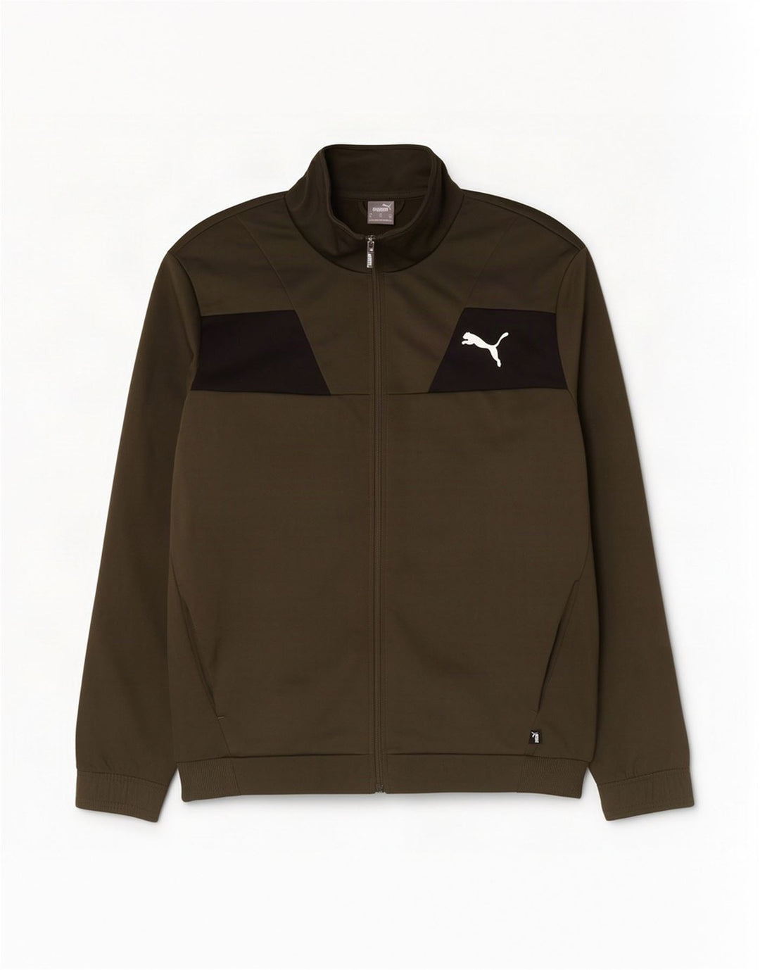 Puma Veste de survêtement pour homme XL Kaki Colourblock Polyester