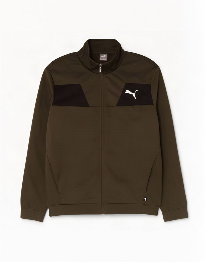 Puma Veste de survêtement pour homme XL Kaki Colourblock Polyester