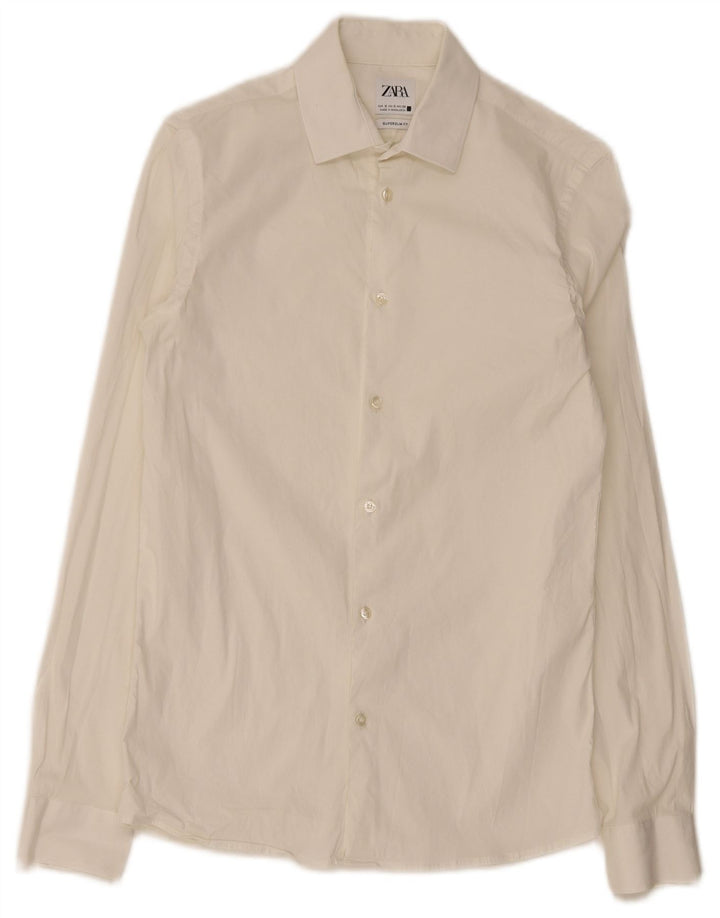 Zara Ανδρικό πουκάμισο Super Slim Fit Small White