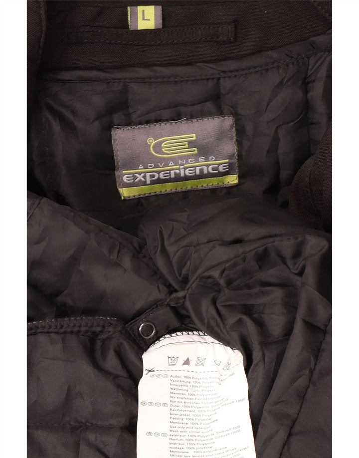 Vintage Mens Padded Racer Jacket UK 40 Large Black Polyamide