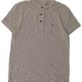 Camisa polo masculina All Saints algodão cinza médio