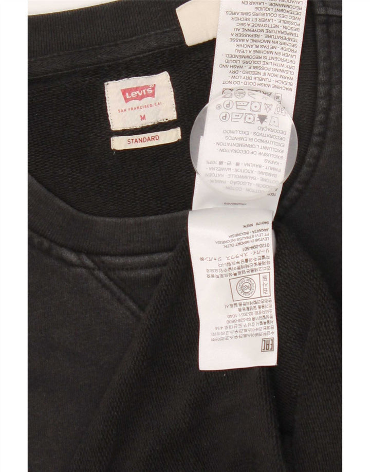 Levi's Mens Standard Fit Sweatshirt Jumper Medium Black Cotton
