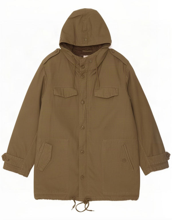 Patton Mens Sherpa Parka Jacket EU 48 Medium Khaki