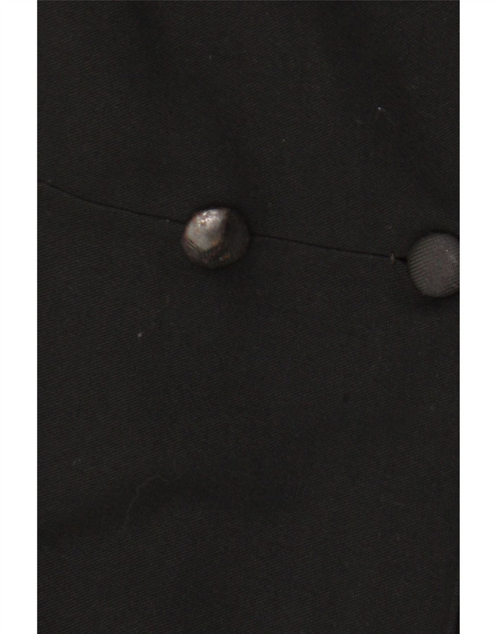 Vintage Womens Double Breasted Coat UK 12 Medium Black
