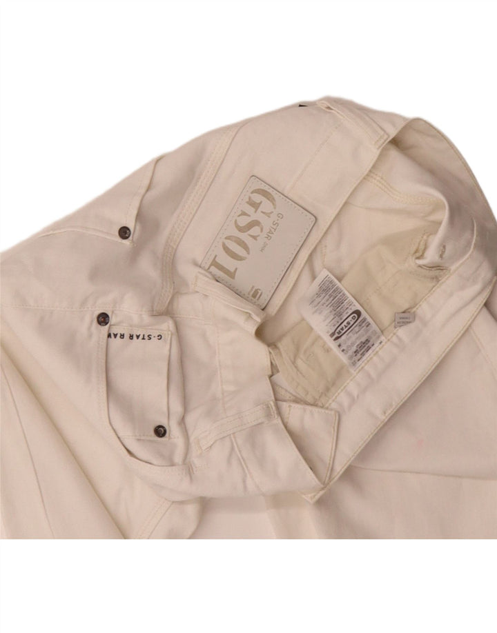 G-STAR Womens Slim Casual Trousers W29 L32 White Cotton Vintage G-Star and Second-Hand G-Star from Messina Hembry 