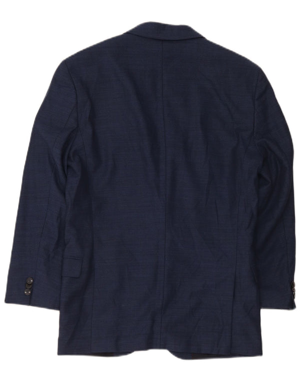 Hugo Boss Chaqueta tipo blazer de 2 botones para hombre EU 46 Small Azul marino Lana virgen