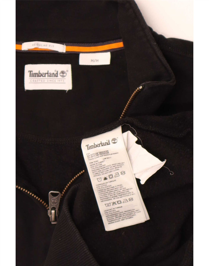 Timberland Mens Regular Fit Graphic Zip Neck Sweatshirt Jumper Medium Black